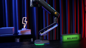 North Bayou NB RGB Lights Gaming Monitor Arm 32" - 60" Bracket | VESA Compatible | TUV certified
