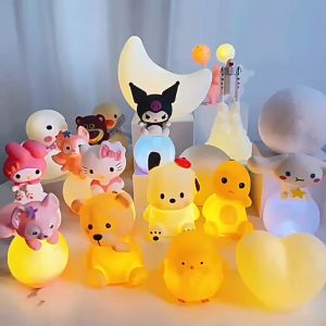 Sanrio Lampu Malam Anime / Kuromi Lampu LED Kamar Tidur Dekorasi FHLC