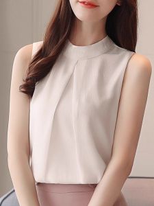 DAIXIANGFEIZI | Sleeveless Chiffon Blouse Summer