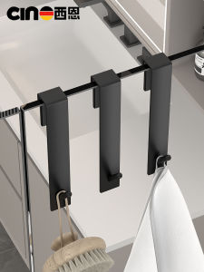 Bathroom Glass Door Hook Shower Special Stainless Steel Bath Towel Rack Shoe Cabinet Door Strong Clothes Hanging Rack