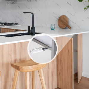 Door Stopper Stainless Steel Push to Open Cabinet Catches Magnetic Touch Stop Invisible Cabinet Pulls Gold/Silver