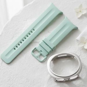 Sport Silicone Band PC Hollowed Protector Case 2in1 Case+Strap for Samsung Galaxy Watch 9 8 40mm 44mm