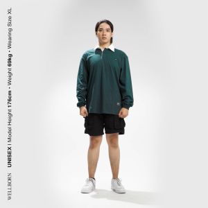 Wellborn Oversized Rugby Shirt Pine Green