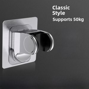 Bathroom Shower Head Holder Adjustable No Drilling Required Shower Sprinkler Bracket Wall Base Mount ABS Material Durable