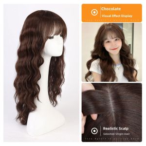 MENGSIQIAN | Natural Long Wavy Wig Large Curls