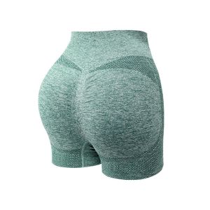 Womens yoga shorts with peach buttocks high waist abdominal elasticity tight fit anti glare quick drying fitness pants