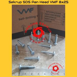 (50 pcs) Sekrup Roofing SDS PH 8x25 / Skrup Baja Ringan Pan Head 2.5CM