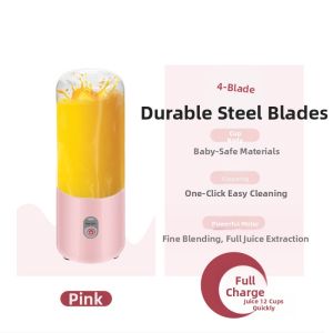 Nuforce Portable Mini Electric Juicer Fruit Juicer Machine Compact Multi-Function Juice Extractor with Egg Grinding And Milkshake Function