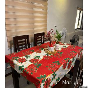 Christmas Design Washable Table  Cloth 4/6/8 Seater Rectangular