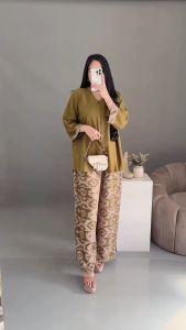 Setelan Suminah Jumbo One Set Rayon Busui Piyama Baju Tidur Wanita