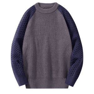 HENGYUANXIANG | Hengyuanxiang Mens Round Neck Knitwear Thickened Loose Base Layer Casual Top For Autumn Winter Fashionable City Style