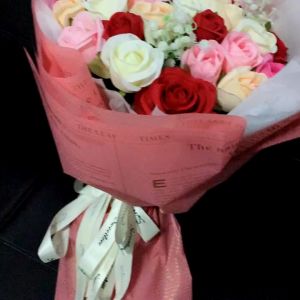 Kertas Cellophane Motif Koran Kertas Buket Bunga Cellophane Flower Wrapping Paper KB6131