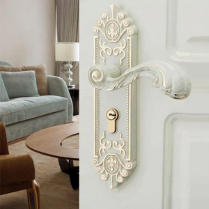 Ivory White Aluminum European Style Door Lock