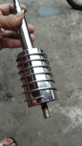 ANTENNA STAINLESS WITH SPRING ON BASE FOR TRICYCLE/JEEP/OWNER 44 INCHES LONG #15