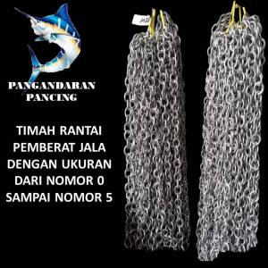 Timah rantai jala pemberat jala beberapa ukuran