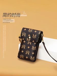 กระเป๋าใส่โทรศัพท์มือถือหนังแท้สำหรับผู้หญิง กระเป๋าสะพายข้างแบบสะพายข้างหลายชั้นระดับไฮเอนด์ กระเป๋าสตางค์ขนาดเล็กแบบพกพาได้หลากหลาย