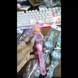 LL - Jam Tangan Anak Analog Import LED MUSIK 3D Lucu Sanrio Melody Kuromi Cinamarol