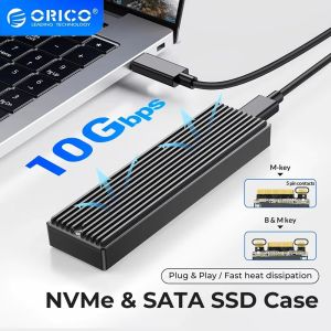 ORICO | ORICO M.2 NVMe /SATA SSD Enclosure USB 3.2 M2 SSD Storage Box 10Gbps Solid State Drive External Case M2 HD Hard Disk With Bag