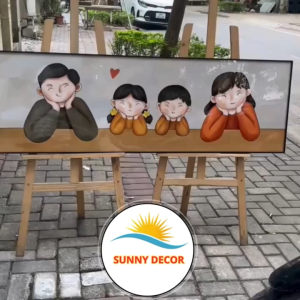 Tranh treo phòng khách Chủ đề Gia Đình Chất liệu tráng gương cao cấp- In tranh theo yêu cầu Đủ kích cỡ