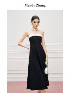 Hepburn Style Black Bow Tie Dress