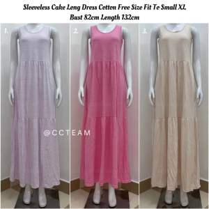 Sleeveless Dress Inner Dress Singlet Long Dress Cotton