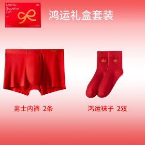 Couples Underwear Red 2025 Snake Year Wedding Gift Mens Womens Briefs Cat Person Simple Style mid Waist Boxer Shorts