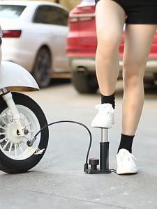 Homepeas® Bicycle Foot Pump High Pressure Portable Bicycle Pump Ultra Light and Labor Saving Pump with Barometer