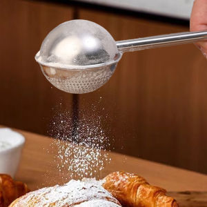 Stainless Steel Dusting Sifter Cocoa Powder Duster Ball Baking Sieve Flour Sieve Duster