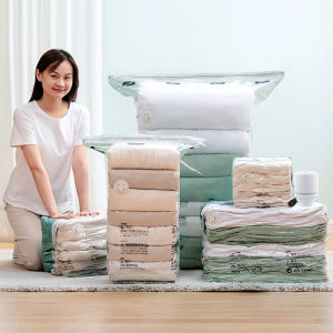 Vacuum Compression Bag No Need Pump Large Plastic Storage Bags For Storing Clothes Blankets Quilt Storage Bag Travel Accessories