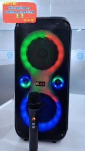 V2S PARTYBOX 2666 Bluetooth Karaoke RGB Light 1 Wireless Microphone Audio System Sound Speaker TWS Connection Super Bass