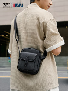 Septwolves Genuine Leather Business Crossbody Chest Bag Mens 2025 New Style Multi-Functional Single Shoulder Commuter Backpack