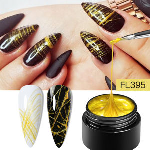 8ml Spider Drawing Nail Gel Polish Black White Long Lasting High Elasticity Liner Painting Gel Polish for Home DIY Vernis Design