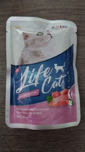 Life Cat Pouch Salmon Kitten 85gr Untuk Anak Kucing Usia 1 s.d 12 Bulan.