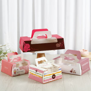 Bakery Translucent Box for Mooncakes Pastry Packaging DIY Kitchen Cooking Tools 4/68 Pieces Snowy Bride Berry Lady Baked Goods