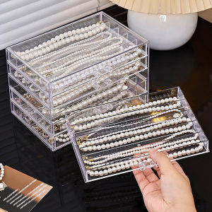 1pc Transparent necklace storage box jewelry tray necklace display cabinet suitable jewelry storage drawer for women
