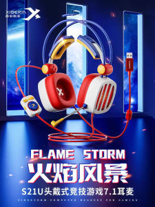 Seiberia S21U Wired Gaming Headset Overhead Style for Desktop Computer Professional Esports Headphones with Mic for PUBG