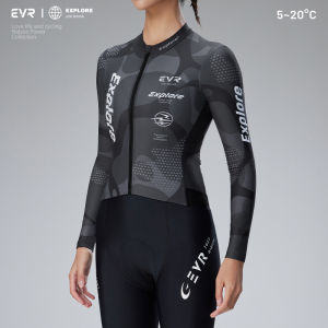 evr | Warm Slim Fit Printed Cycling Jersey