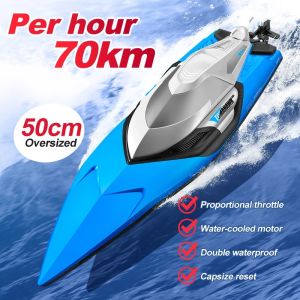 S2 50 CM RC Boat High Speed 70 KM/H Professional Remote Control Racing Speedboat Endurance 20 Minutes Kids Gifts Toys For Boy 8+
