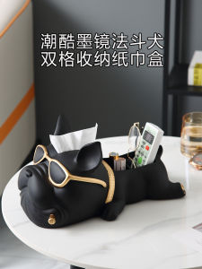 Hộp Đựng Khăn Giấy Hình Chú Chó Sáng Tạo Hộp Đựng Khăn Tay Cầm Điều Khiển Cho Phòng Khách Phòng Khách Sạn Bàn Trà Trang Trí Nhà Sang Trọng