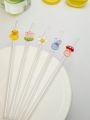1/5Pcs Animal Glass Straws,Mushroom/rabbit/duck designs. For boba, coffee & cocktails. Perfect gift for parties & holidays.. 