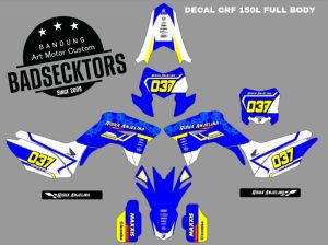 DECAL HONDA CRF 150 L MOTIF BIRU KEREN FULL BODY
