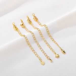 14k Gold-plated Heart Star Extender Chain DIY Jewelry Making Components