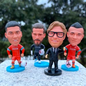 Liverpool Fan Dolls Collection Mini Figures Mane Van Dijk Firmino Klopp Salah Alisson Ornament Collectible Items for Fans