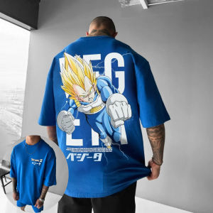 เสื้อยืดผู้ชายลายดราก้อนบอล เวเจต้า เสื้อยืดอนิเมะฤดูร้อน เสื้อยืดฤดูใบไม้ผลิและฤดูใบไม้ร่วงสำหรับเด็กผู้ชาย เสื้อยืดแขนสั้นอเนกประสงค์ สไตล์เฉพาะตัว เสื้อคู่พ่อแม่ลูก