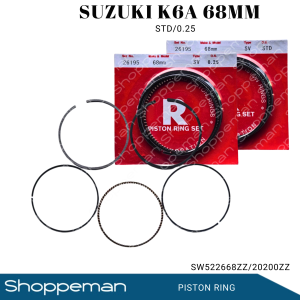 SUZUKI K6A PISTON RING 68mm 0.25 STD SW522668ZZ/20200ZZ 26195 (3PCS/SET)