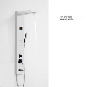 304 Stainless Steel Shower Panel Shower Head Suit HD Digital Display Intelligent Constant Temperature Copper Faucet Wall-Mounted Shower