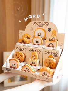 Mard Bakery Building Blocks Cute Bread Mini Bricks Creative Assemble Toys Sandwich Toast Kid Gift
