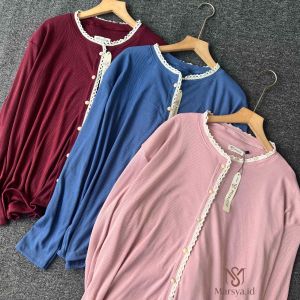 Clovy Cardigan Renda Jumbo | Outer Oversize Atasan Korean Style