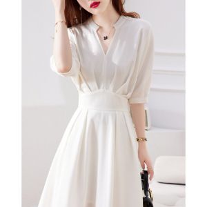 Elegant French Design Spring Dress 3/4 Sleeve Fitted