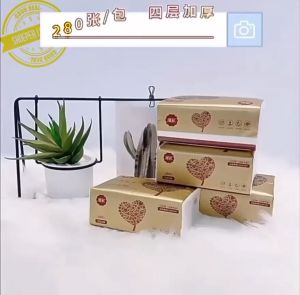BUNDLE | 4PLY WOOD PULP SOFT FACIAL TISSUE PAPER (280pcs/pack)